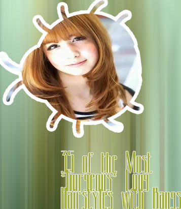 Cute bangs with long hair