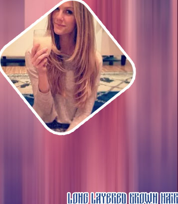 Face framing layers long hair
