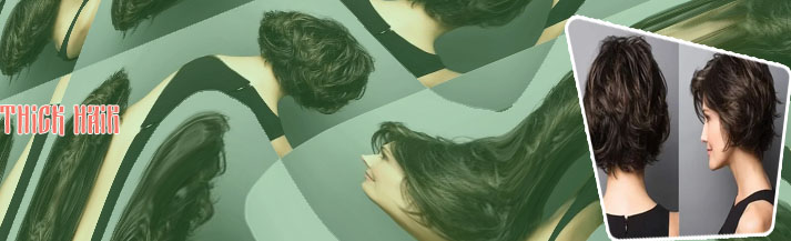 Layered thick wavy hair