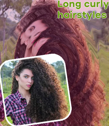 Long curly hair women