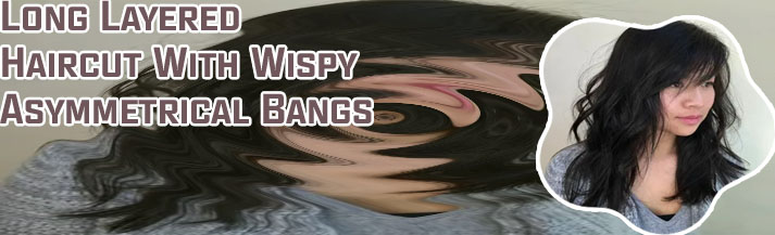 Long hair short layers with bangs